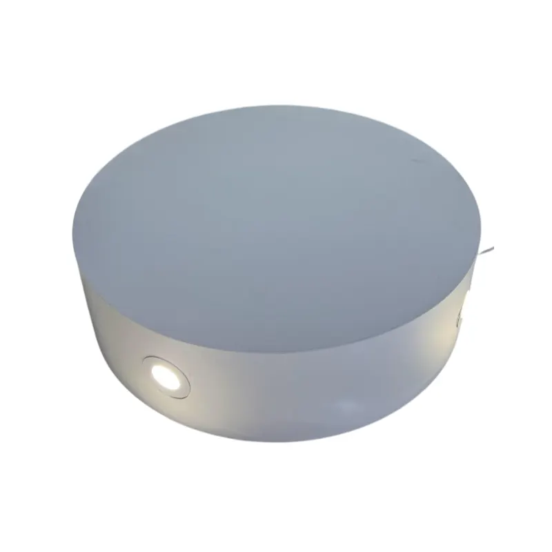 Tarima redonda con luces