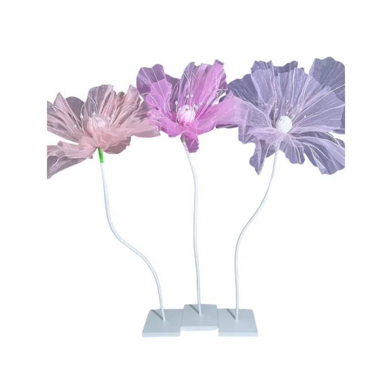 Set de 3 flores de Organza